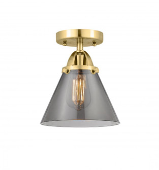 Cone - 1 Light - 8 inch - Satin Gold - Semi-Flush Mount (3442|288-1C-SG-G43)