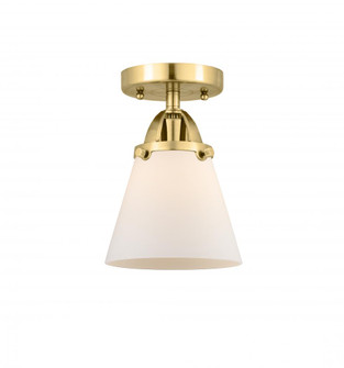 Cone - 1 Light - 6 inch - Satin Gold - Semi-Flush Mount (3442|288-1C-SG-G61)