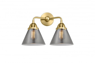 Cone - 2 Light - 16 inch - Satin Gold - Bath Vanity Light (3442|288-2W-SG-G43-LED)