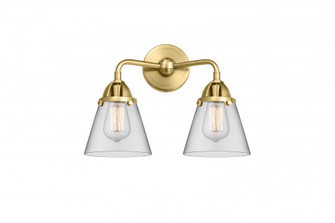 Cone - 2 Light - 14 inch - Satin Gold - Bath Vanity Light (3442|288-2W-SG-G62)