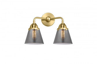 Cone - 2 Light - 14 inch - Satin Gold - Bath Vanity Light (3442|288-2W-SG-G63-LED)