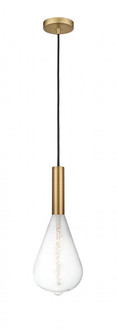 Edison - 1 Light - 7 inch - Brushed Brass - Cord hung - Mini Pendant (3442|198-1P-BB-BB164LED)