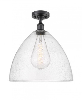 Bristol - 1 Light - 16 inch - Matte Black - Semi-Flush Mount (3442|516-1C-BK-GBD-164-LED)