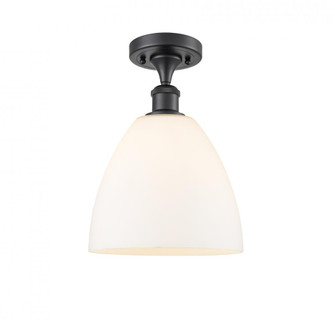 Bristol - 1 Light - 9 inch - Matte Black - Semi-Flush Mount (3442|516-1C-BK-GBD-91-LED)