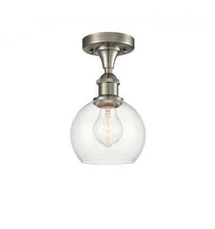 Athens - 1 Light - 6 inch - Brushed Satin Nickel - Semi-Flush Mount (3442|516-1C-SN-G122-6)