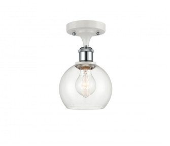 Athens - 1 Light - 6 inch - White Polished Chrome - Semi-Flush Mount (3442|516-1C-WPC-G122-6-LED)