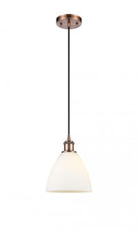 Bristol - 1 Light - 8 inch - Antique Copper - Cord hung - Mini Pendant (3442|516-1P-AC-GBD-751)