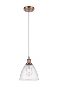 Bristol - 1 Light - 8 inch - Antique Copper - Cord hung - Mini Pendant (3442|516-1P-AC-GBD-754)