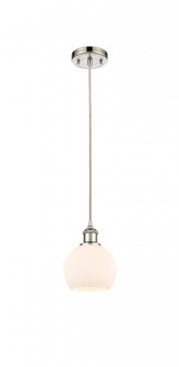 Athens - 1 Light - 6 inch - Polished Nickel - Cord hung - Mini Pendant (3442|516-1P-PN-G121-6)