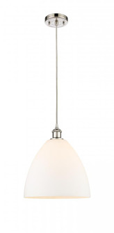 Bristol - 1 Light - 12 inch - Polished Nickel - Cord hung - Mini Pendant (3442|516-1P-PN-GBD-121-LED)