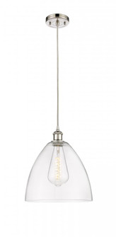 Bristol - 1 Light - 12 inch - Polished Nickel - Cord hung - Mini Pendant (3442|516-1P-PN-GBD-122-LED)