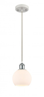 Athens - 1 Light - 6 inch - White Polished Chrome - Cord hung - Mini Pendant (3442|516-1P-WPC-G121-6-LED)