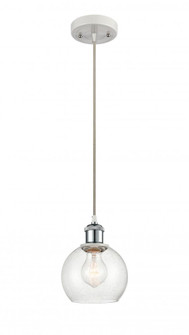 Athens - 1 Light - 6 inch - White Polished Chrome - Cord hung - Mini Pendant (3442|516-1P-WPC-G124-6-LED)