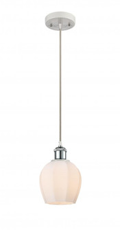 Norfolk - 1 Light - 6 inch - White Polished Chrome - Cord hung - Mini Pendant (3442|516-1P-WPC-G461-6-LED)
