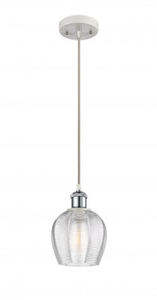 Norfolk - 1 Light - 6 inch - White Polished Chrome - Cord hung - Mini Pendant (3442|516-1P-WPC-G462-6-LED)