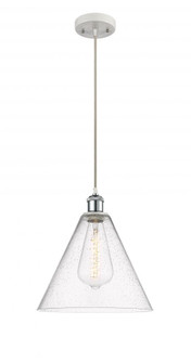 Berkshire - 1 Light - 12 inch - White Polished Chrome - Cord hung - Mini Pendant (3442|516-1P-WPC-GBC-124-LED)
