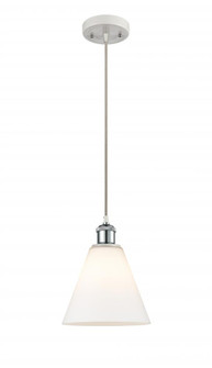 Berkshire - 1 Light - 8 inch - White Polished Chrome - Cord hung - Mini Pendant (3442|516-1P-WPC-GBC-81-LED)