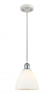 Bristol - 1 Light - 8 inch - White Polished Chrome - Cord hung - Mini Pendant (3442|516-1P-WPC-GBD-751-LED)