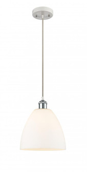 Bristol - 1 Light - 9 inch - White Polished Chrome - Cord hung - Mini Pendant (3442|516-1P-WPC-GBD-91-LED)