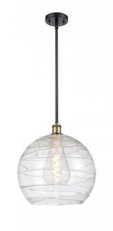 Athens Deco Swirl - 1 Light - 14 inch - Black Antique Brass - Pendant (3442|516-1S-BAB-G1213-14-LED)
