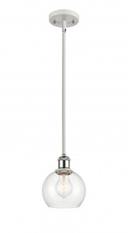Athens - 1 Light - 6 inch - White Polished Chrome - Mini Pendant (3442|516-1S-WPC-G122-6-LED)