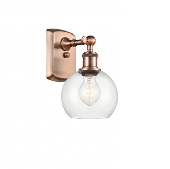 Athens - 1 Light - 6 inch - Antique Copper - Sconce (3442|516-1W-AC-G122-6-LED)
