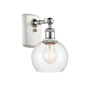 Athens - 1 Light - 6 inch - White Polished Chrome - Sconce (3442|516-1W-WPC-G122-6-LED)
