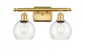 Athens - 2 Light - 16 inch - Satin Gold - Bath Vanity Light (3442|516-2W-SG-G122-6)