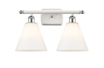 Berkshire - 2 Light - 18 inch - White Polished Chrome - Bath Vanity Light (3442|516-2W-WPC-GBC-81)