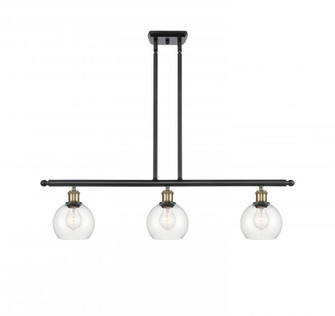 Athens - 3 Light - 36 inch - Black Antique Brass - Cord hung - Island Light (3442|516-3I-BAB-G122-6)