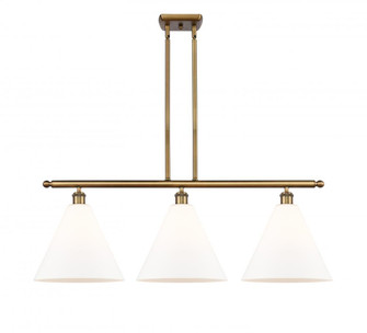 Berkshire - 3 Light - 39 inch - Brushed Brass - Stem hung - Island Light (3442|516-3I-BB-GBC-121)