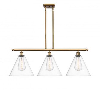 Berkshire - 3 Light - 39 inch - Brushed Brass - Stem hung - Island Light (3442|516-3I-BB-GBC-122-LED)