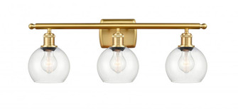 Athens - 3 Light - 26 inch - Satin Gold - Bath Vanity Light (3442|516-3W-SG-G122-6-LED)