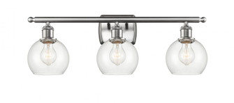 Athens - 3 Light - 26 inch - Brushed Satin Nickel - Bath Vanity Light (3442|516-3W-SN-G122-6-LED)