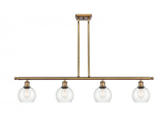 Athens - 4 Light - 48 inch - Brushed Brass - Stem hung - Island Light (3442|516-4I-BB-G122-6)