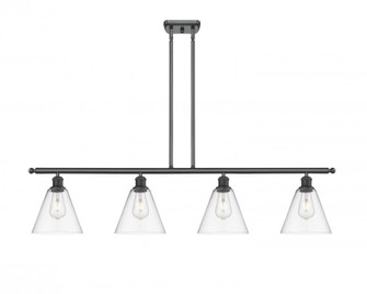 Berkshire - 4 Light - 48 inch - Matte Black - Stem hung - Island Light (3442|516-4I-BK-GBC-82-LED)