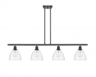 Bristol - 4 Light - 48 inch - Matte Black - Stem hung - Island Light (3442|516-4I-BK-GBD-752)