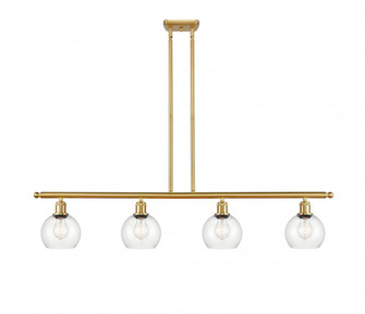 Athens - 4 Light - 48 inch - Satin Gold - Stem hung - Island Light (3442|516-4I-SG-G122-6-LED)