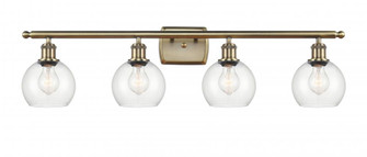 Athens - 4 Light - 36 inch - Antique Brass - Bath Vanity Light (3442|516-4W-AB-G122-6)