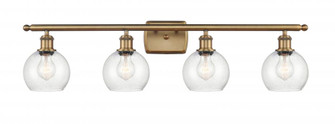 Athens - 4 Light - 36 inch - Brushed Brass - Bath Vanity Light (3442|516-4W-BB-G124-6-LED)
