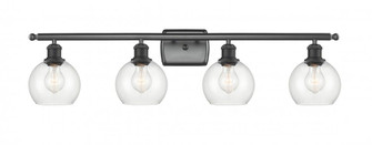 Athens - 4 Light - 36 inch - Matte Black - Bath Vanity Light (3442|516-4W-BK-G122-6-LED)
