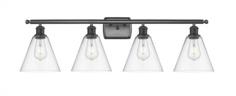 Berkshire - 4 Light - 38 inch - Matte Black - Bath Vanity Light (3442|516-4W-BK-GBC-82-LED)