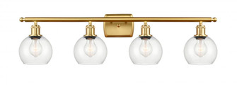 Athens - 4 Light - 36 inch - Satin Gold - Bath Vanity Light (3442|516-4W-SG-G122-6-LED)