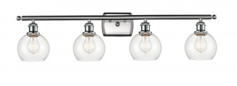 Athens - 4 Light - 36 inch - Brushed Satin Nickel - Bath Vanity Light (3442|516-4W-SN-G122-6)