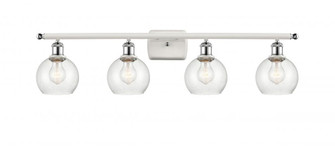 Athens - 4 Light - 36 inch - White Polished Chrome - Bath Vanity Light (3442|516-4W-WPC-G124-6)