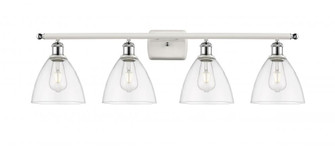 Bristol - 4 Light - 38 inch - White Polished Chrome - Bath Vanity Light (3442|516-4W-WPC-GBD-752)