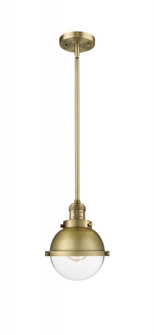 Hampden - 1 Light - 7 inch - Brushed Brass - Stem Hung - Mini Pendant (3442|201S-BB-HFS-62-BB)