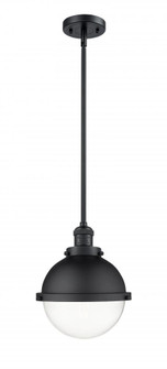 Hampden - 1 Light - 9 inch - Matte Black - Stem Hung - Mini Pendant (3442|201S-BK-HFS-82-BK-LED)