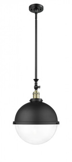 Hampden - 1 Light - 13 inch - Black Antique Brass - Stem Hung - Pendant (3442|206-BAB-HFS-122-BK-LED)