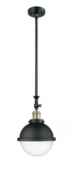 Hampden - 1 Light - 9 inch - Black Antique Brass - Stem Hung - Adjustable Mini Pendant (3442|206-BAB-HFS-84-BK-LED)